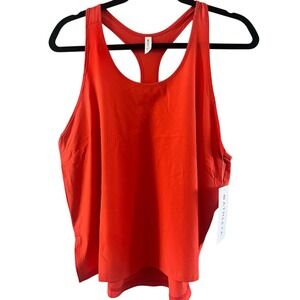 NEW Athleta SZ Large Navigate Tank Top Shirt Orange Workout